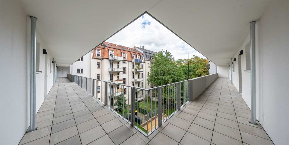 Sozialer Wohnungsbau in Dresden Mehrfamilienhaus