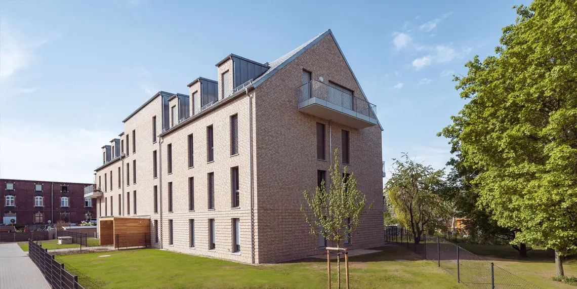 Holzbau  in Dresden mit Klinkerfassade
